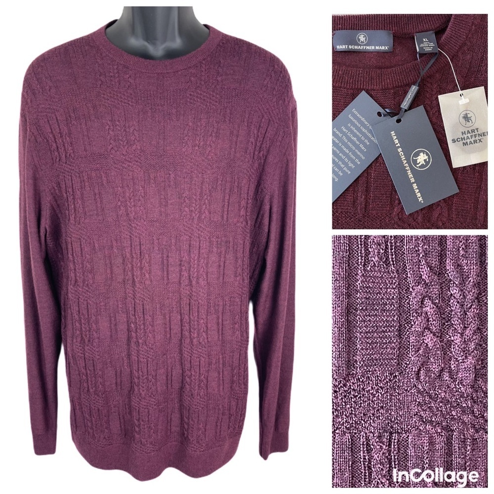 NWT Hart Schaffner Marx Merino Wool sweater